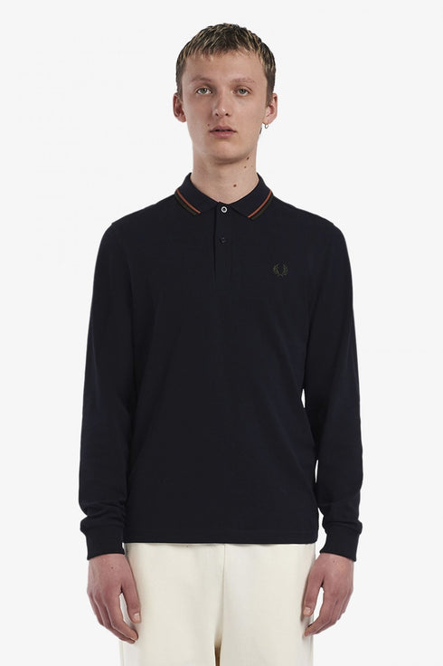 Polo Uomo M3636 manica lunga regular fit Verde FRED PERRY- Francavilla Moda